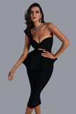 kamames Noelle Midi Bandage Dress - Black