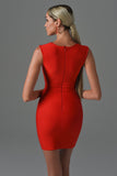 kamames Konka Diamond Mini Cocktail Dress - Red