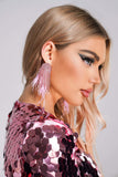 kamames Chiyoko Feather Rhinestone Earrings