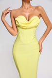 kamames Winify Strapless Midi Bandage Dress