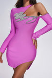 kamames Claudia Diamonate Mini Bandage Dress - Purple