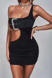 kamames Amary One Shoulder Cutout Mini Dress