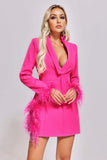 kamames Zoiee Feather Blazer Dress