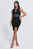 kamames Daija Diamonate Mini Bandage Dress