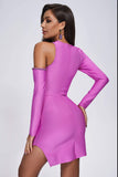 kamames Claudia Diamonate Mini Bandage Dress - Purple