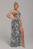 kamames Arya Zebra Backless Maxi Dress