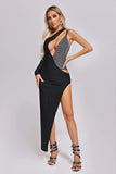 kamames Lashaye One Sleeve Diamante Bandage Dress