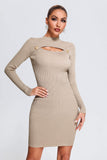 kamames Lerae Mini Knit Dress - Nude