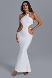 kamames Reece Cutout Maxi Bandage Dress In White