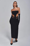 kamames Amalea Cutout Slit Midi Dress