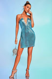 kamames Rocelle Metallic Mesh Mini Dress