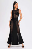 kamames Fahare Mesh Maxi Bandage Dress