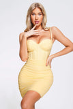 kamames Yoli Mesh Corset Mini Dress - Yellow