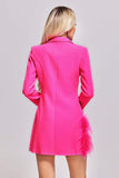 kamames Zoiee Feather Blazer Dress