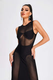 kamames Fahare Mesh Maxi Bandage Dress