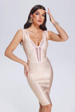 kamames Maria Bandage Midi Dress - Skin