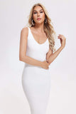 kamames Octavia Knitted Midi Dress-White