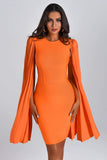 kamames Ronaldette Bandage Dress In Orange