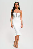 Kamames Zandra Strapless Diamante Midi Bandage Dress