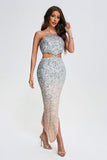 kamames Hila Halter Sequin Midi Dress