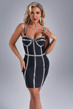 kamames Carola Rhinestone Midi Bandage Dress