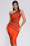 kamames Sandra One Shoulder Midi Bandage Dress