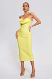 kamames Winify Strapless Midi Bandage Dress