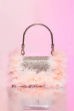 kamames Kerin Feather Pouch - Pink