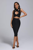 kamames Blake Crossover Midi Bandage Dress