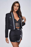 kamames Cleo Diamante Weave Blazer