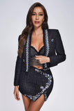 kamames Cleo Diamante Weave Blazer