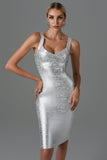 kamames Sukia Mini Bandage Dress - Silver