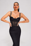 kamames Diaka Crystallised Corset Midi Bandage Dress