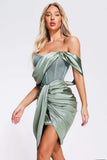 kamames Nahla Diamonate Satin Mini Dress