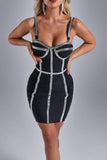 kamames Carola Rhinestone Midi Bandage Dress