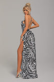 kamames Arya Zebra Backless Maxi Dress