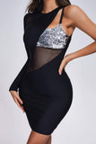 kamames Cindie Sequin Mini Bandage Dress