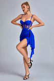 kamames Larisa Mesh Corset Mini Dress - Royal Blue