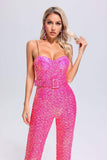 kamames Natalie Sequin Jumpsuit - Pink