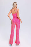 kamames Natalie Sequin Jumpsuit - Pink