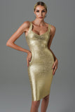 kamames Sukia Mini Bandage Dress - Gold