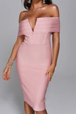 kamames Dorothy Off Shoulder Midi Bandage Dress