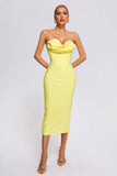 kamames Winify Strapless Midi Bandage Dress