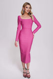 kamames Michelle Crystallished Midi Bandage Dress