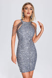 kamames Vivien Halter Sequin Mini Dress