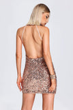 kamames Marjorie Halterneck Sequin Mini Dress