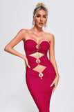 Kamames Erise Strapless Midi Bandage Dress