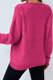 kamames Crew Neck Star Long Sleeve Knitted Sweater