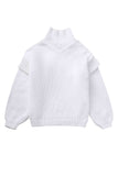 kamames Solid Long Sleeve Cowl Neck Sweater